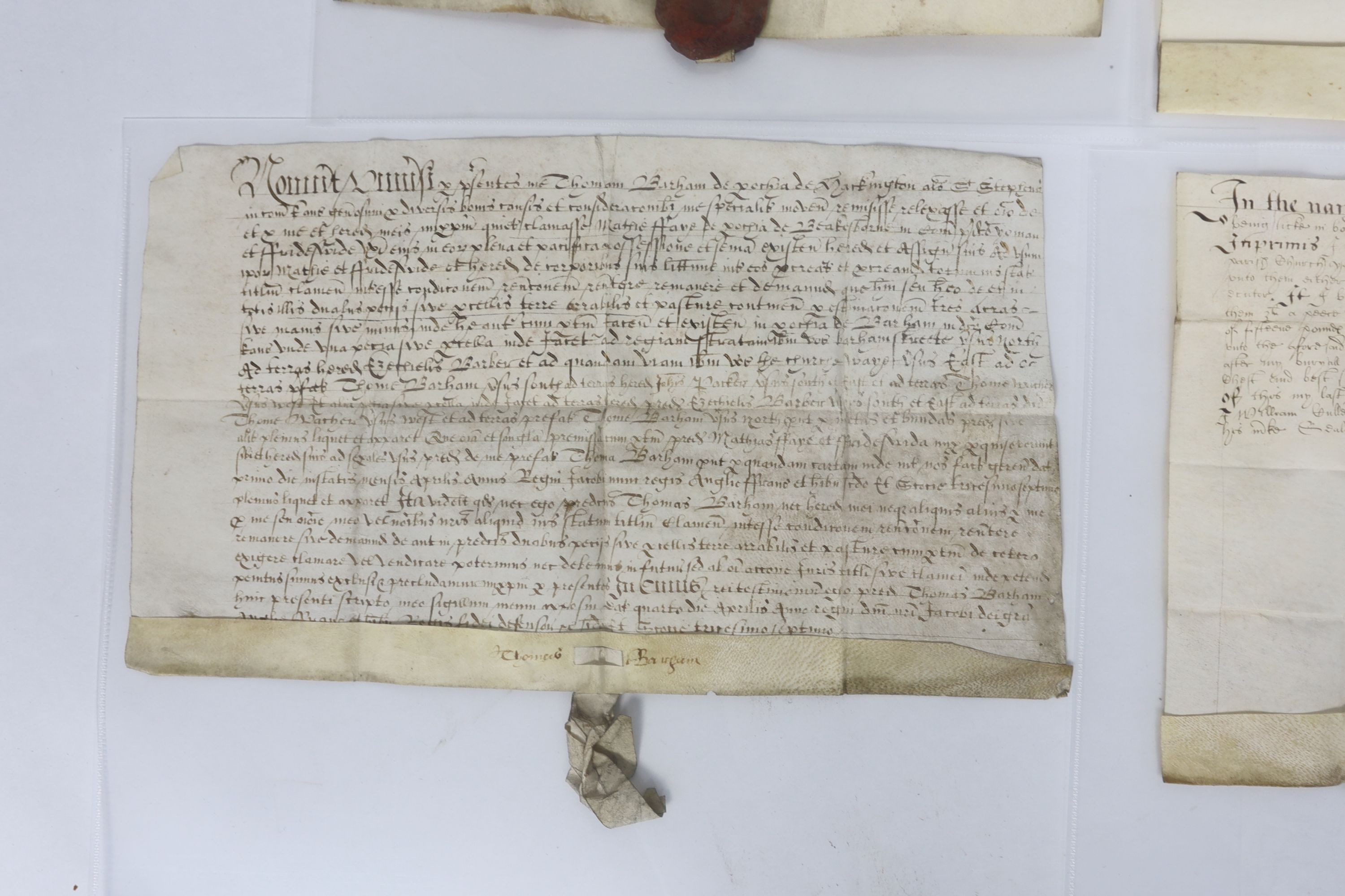 A Collection of deeds and documents relating chiefly to Kent, 1264-1654, from the collection of Thomas Godfrey Godfrey-Faussett (1829-1877)